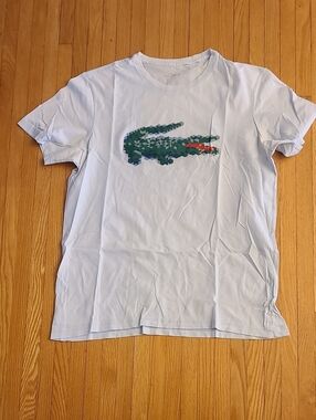 4 for $28 - Lacoste Men's XL Blue Cotton Short Sleeve T-Shirt